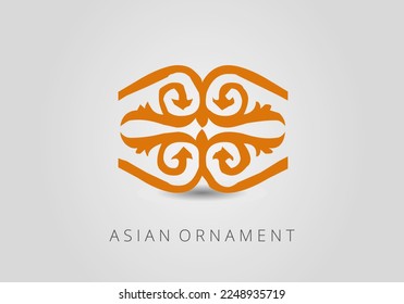 Islamic ornament vector, persian motiff. Asian floral designs. Abstract Asian elements of the national pattern of the ancient nomads of the Kazakhs, Kyrgyz, Mongols, Tatars, Uzbeks, Tajiks and other