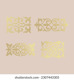 Islamic ornament vector, persian motiff. Asian floral designs. Abstract Asian elements of the national pattern of the ancient nomads of the Kazakhs, Kyrgyz, Mongols, Tatars, Uzbeks, Tajiks and other