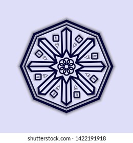 Islamic ornament vector - ramadan islamic round pattern elements