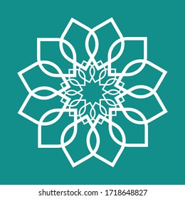 Signo simple vectorial de adorno islámico