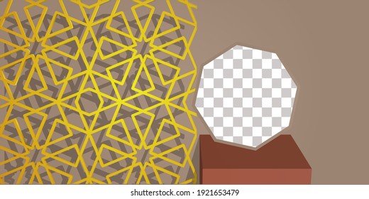 Islamic ornament vector,persian motiff.3d ramadan islamic round pattern elements.Geometric circular ornamental arabic symbol vector.