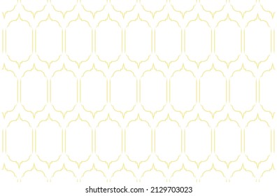 the Islamic ornament in yellow color