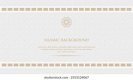 Padrão árabe ornamental islâmico fundo com mesquita e lanternas