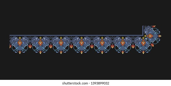 Islamic ornamental border with corner
