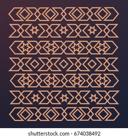 Islamic ornamental borders arabic pattern