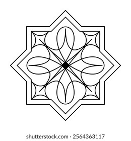 Islamic Ornamental Line Art - 03