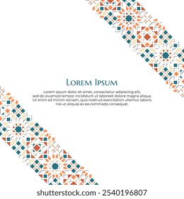 Islamic Pastel Color Ornament with Silhouette