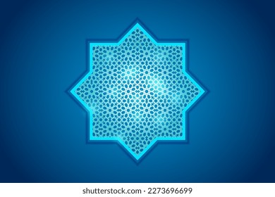 Islamic Pattern 3D Background Design for Ramadan Mubarak, Eid Fitr, Eid Adha, and Ornament Decoration. Vector Illustration