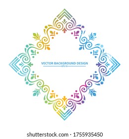 Islamic pattern, arabesque for design, Eastern style. Turquoise floral illustration. Ornate decor for invitation, greeting card, wallpaper, background, web page. Vector element