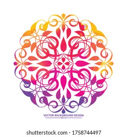 Islamic pattern, arabesque for design, Eastern style. Turquoise floral illustration. Ornate decor for invitation, greeting card, wallpaper, background, web page. Vector element