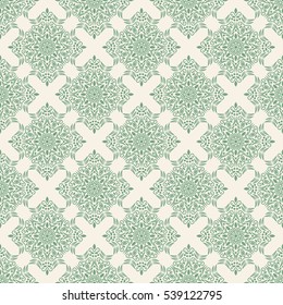 Islamic pattern. Arabic, indian, japanese motifs. Mandala seamless pattern. Ethnic bohemian background. Print for fabric and wrapping paper. Vector illustration