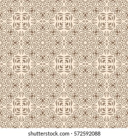 Islamic pattern. Arabic, indian, japanese motifs. Mandala seamless pattern. Ethnic bohemian background. Wrapping and scrapbook paper. Print for fabric. Vector illustration
