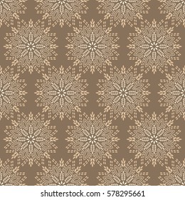Islamic pattern. Arabic, indian, japanese motifs. Mandala seamless pattern. Ethnic bohemian background. Wrapping and scrapbook paper. Print for fabric. Vector illustration