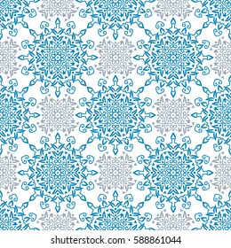 Islamic pattern. Arabic, indian, japanese motifs. Mandala seamless pattern. Ethnic bohemian background. Wrapping and scrapbook paper. Print for fabric. Vector illustration