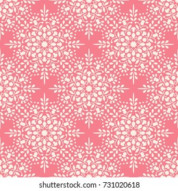 Islamic pattern. Arabic, indian, japanese motifs. Mandala seamless pattern. Ethnic bohemian background. Wrapping and scrapbook paper. Abstract flower. Print for fabric. Vector illustration.