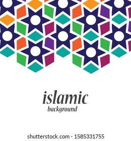 Islamic pattern background colorful style