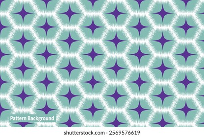 Islamic Pattern Background Design with White and Cyan Colour