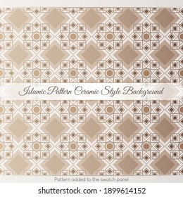 Islamic Pattern Ceramic Style Background
