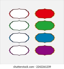 islamic pattern colorful text box 