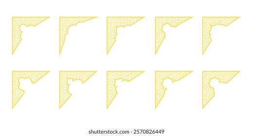 Islamic Pattern Corner Set Illustration