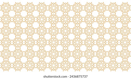 Diseño de decoración de patrón islámico que es dorado, adecuado para todos los fondos de folletos, invitaciones, etc. Patrón de color dorado islámico