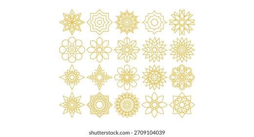 Paquete de Vector de decoración de patrón islámico