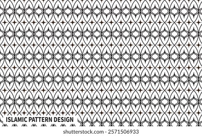Islamic Pattern Design with Black and White Colour