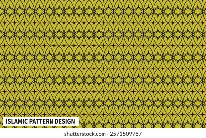 Islamic Pattern Design with Black and Yellow Colour