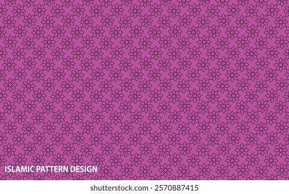 Islamic Pattern Design with Magenta and Black Colour
