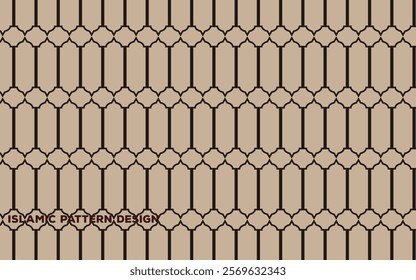 Islamic Pattern Design with vector. Black color Islamic Pattern Design.