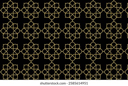 Islamic Pattern Design with vector.Gold color Islamic Pattern Design.