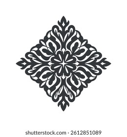 Islamic Pattern Elegant Oriental Ornament Element Black Vector Illustration