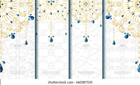 Islamic pattern element concept template with emerald vintage background and logo vector design, inclusive of pattern swatch