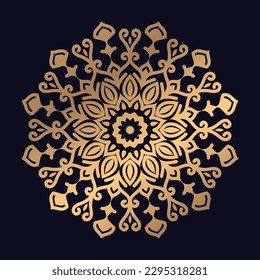 Patrón islámico Ilustración de diseño Mandala floral ilustraciones de fondo de la plantilla vectorial