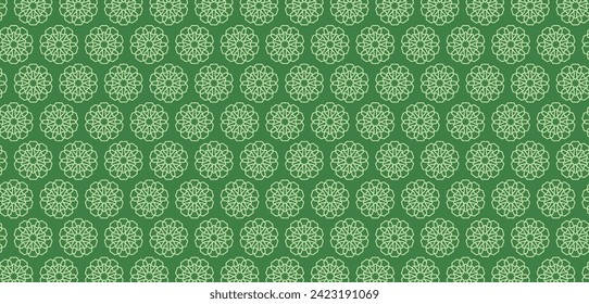 Islamic pattern with green color background