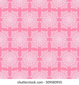 Islamic pattern. Indian, arabic, ethnic, oriental motifs. Mandala seamless pattern. Bohemian background. Print for fabric and paper. Vector illustration.