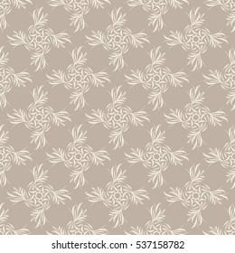 Islamic pattern. Indian, arabic, ethnic, oriental motifs. Mandala seamless pattern. Bohemian background. Print for fabric and paper. Vector illustration