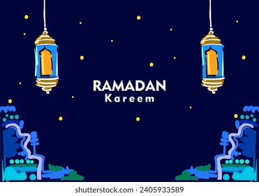 El patrón islámico inspiró la plantilla de Ramadan Kareem, combinando tradición con una estética fresca y moderna para un saludo único.