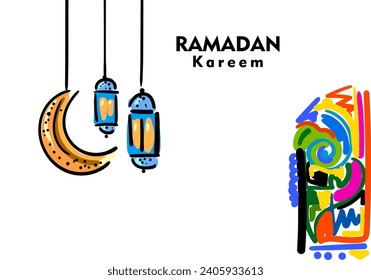 Islamic pattern inspired Ramadan Kareem template, combining tradition with a fresh and modern aesthetic for a unique greeting.