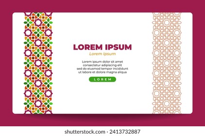 Islamic Pattern for Landing Page or Wallpaper Design