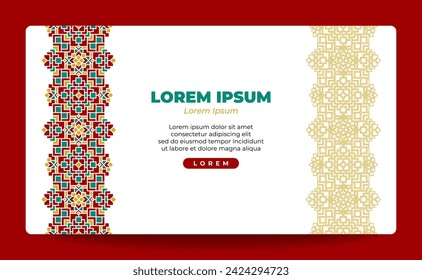 Islamic Pattern for Landing Page or Wallpaper Design