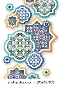 Islamic pattern, Islamic mosaic pattern and design, blue