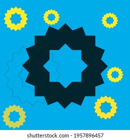 islamic pattern on blue background. Ramadhan, islamic, muslim and religion concept.