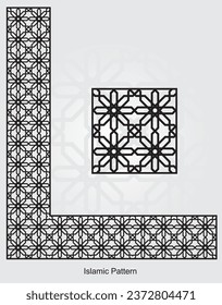 Islamic Pattern Ornament black and white