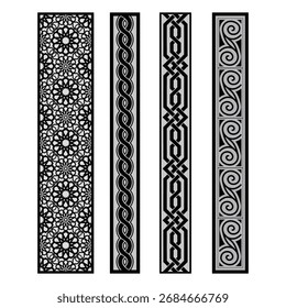 Patrón islámico y ornamento para pilares de construcción de mezquitas. utilizado para diseño de construcción de mezquitas y textura de patrón islámico