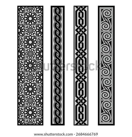 Islamic pattern and ornament for mosque building pillars. used for mosque building design and Islamic pattern texture