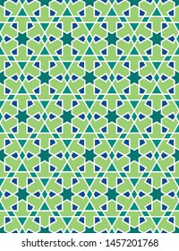 Islamic pattern. Seamless vector geometric lattice background in arabic style. Ethnic line islamic pattern.