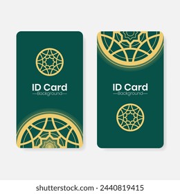 islamic pattern theme id card background template