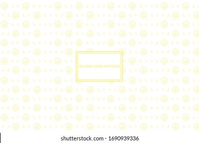 Islamic Pattern Thin Line Icons for Background or Decoration to Welcome Ramadan