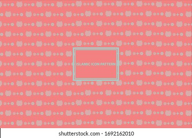 Islamic Pattern Thin Line Icons for Background or Decoration to Welcome Ramadan